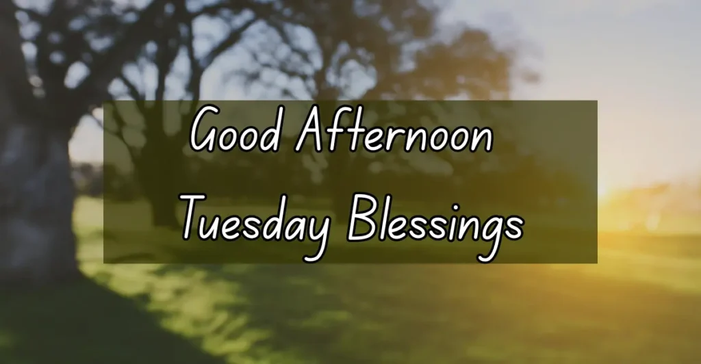 Good Afternoon Tuesday Blessings