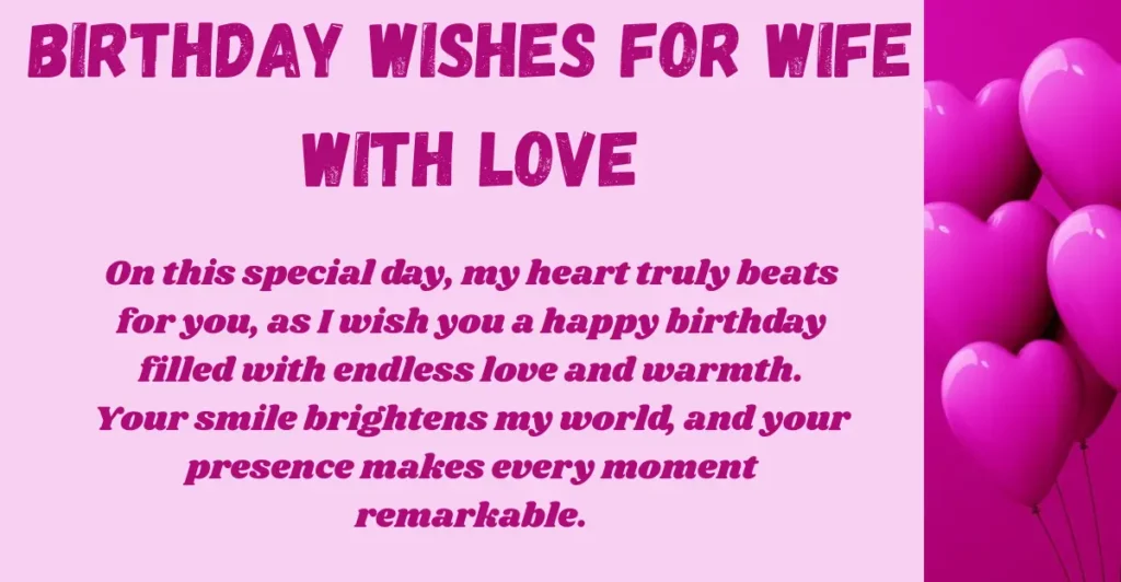 Birthday Wishes for Wife with Love