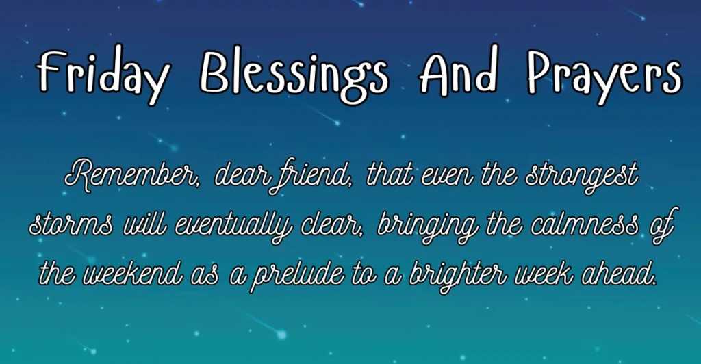 Friday Blessings And Prayers