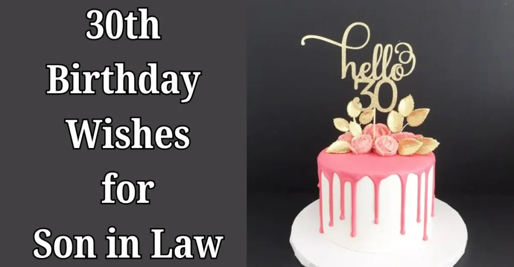 30th Birthday Wishes for Son in Law