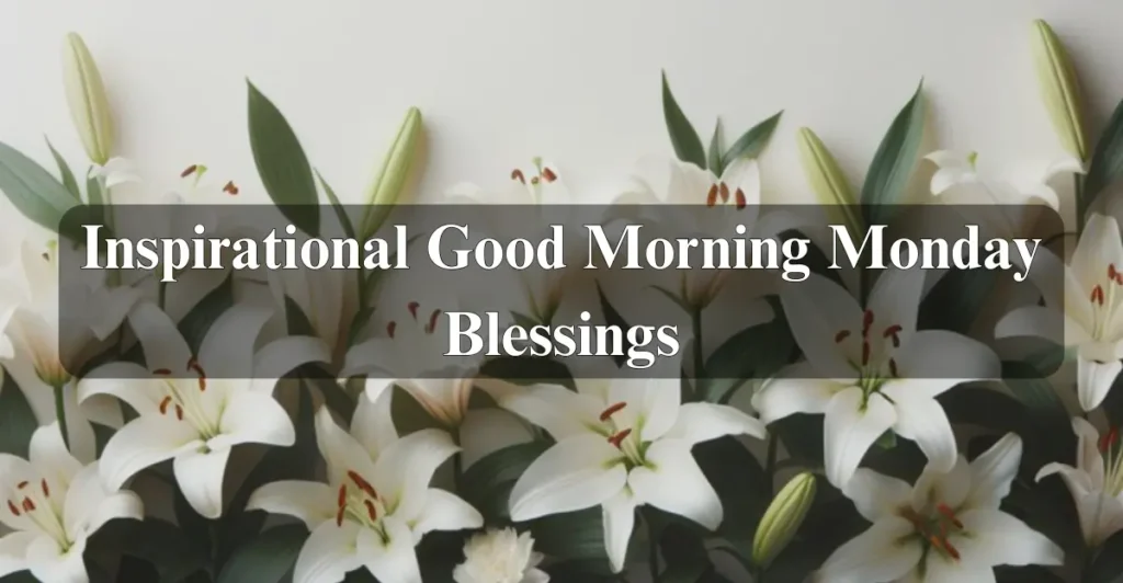 Inspirational Good Morning Monday Blessings
