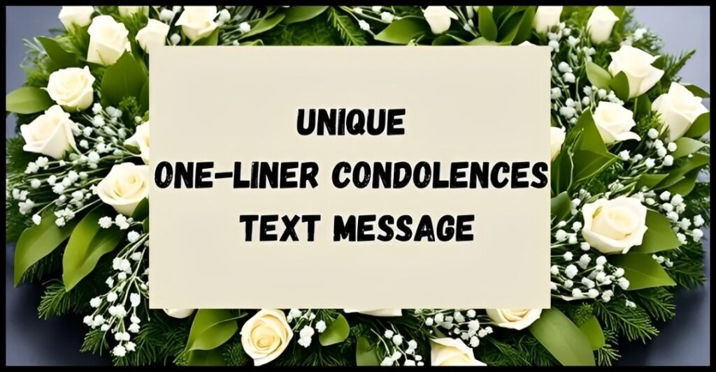 Unique One-Liner Condolences Text Message