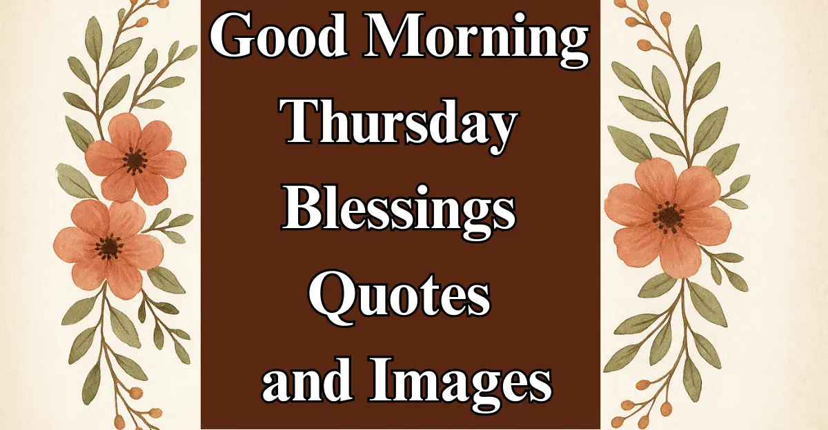 Thursday Blessings [Good Morning Quotes and Pictures]