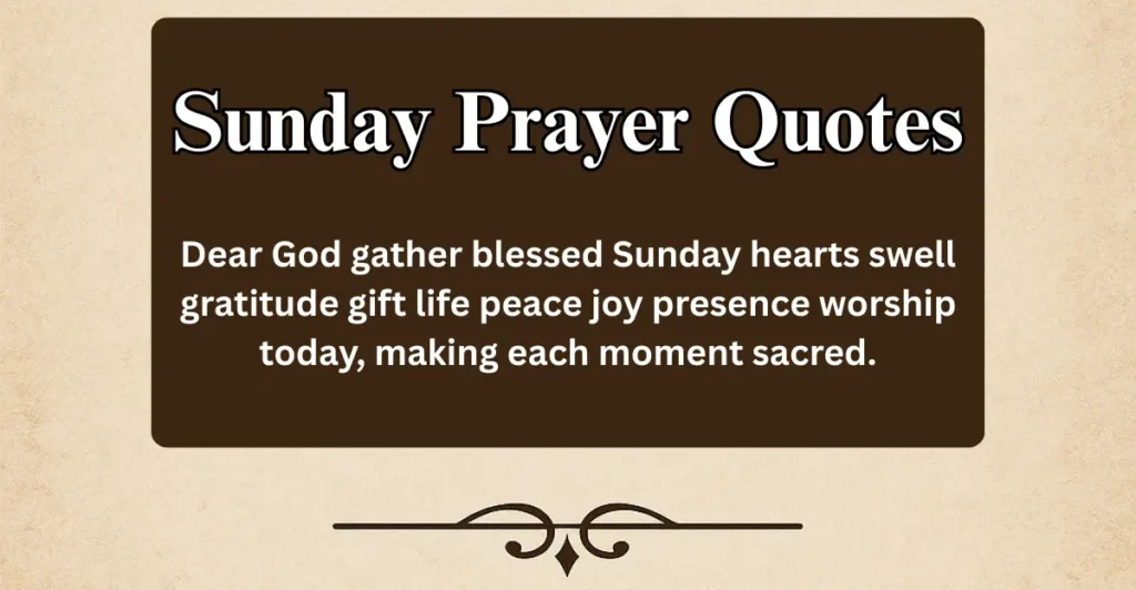 Sunday Prayer Quotes