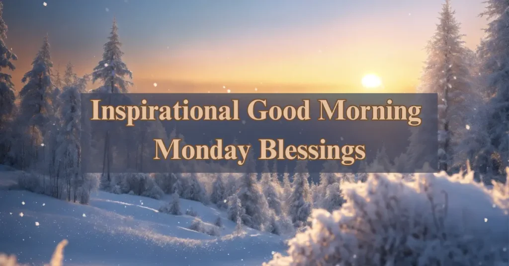 Inspirational Good Morning Monday Blessings