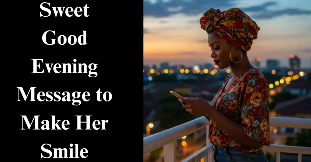 Sweet Good Evening Message to Make Her Smile