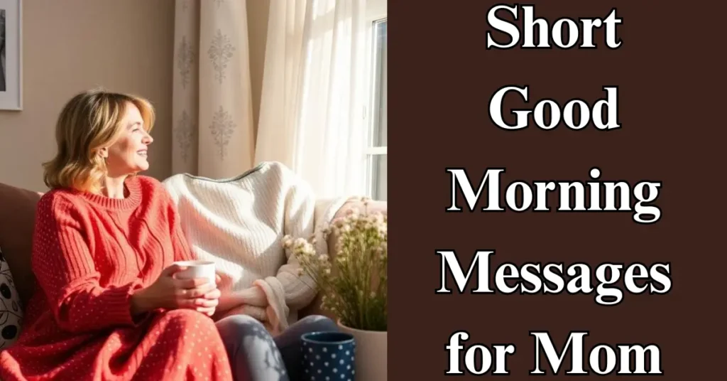 Short Good Morning Messages for Mom